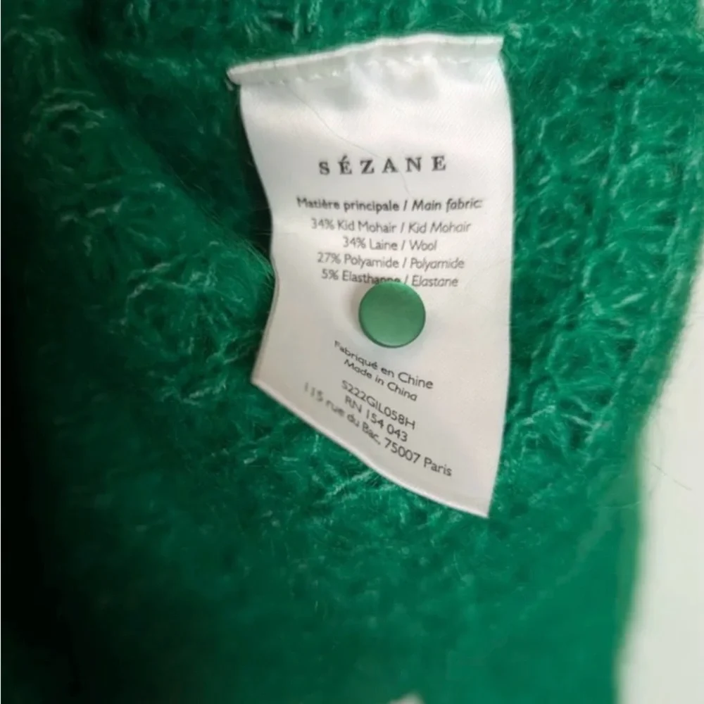 Sézane Solena Cardigan in Green - Picture 3 of 4